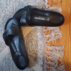 Birkenstock black rubber Madrid sandal